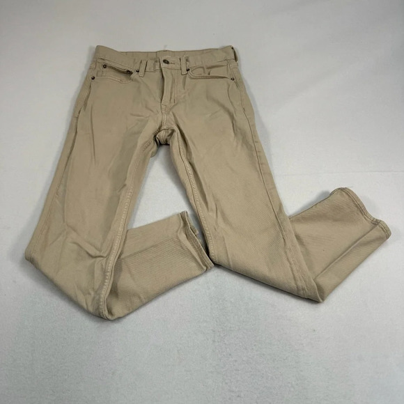 Old Navy Straight Leg Slim Jeans Mens Size 29X30 Tan Mid Rise - Picture 1 of 11